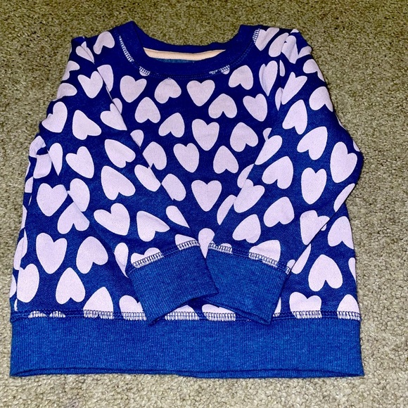 Cat & Jack Other - Cat & Jack toddler girl heart long sleeve blue/purple sweatshirt 2T